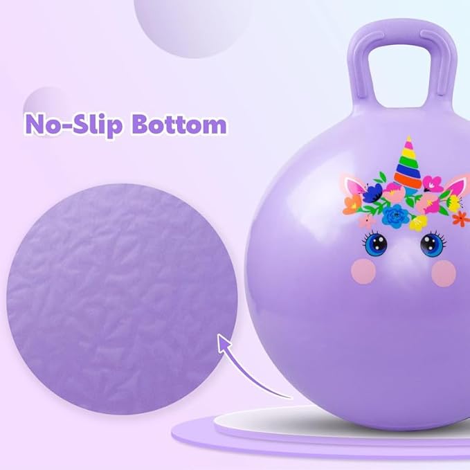 PlayZap Hopper Balls for Kids 6-12, 20 Inches Bouncy Ball with Handle, 20" Inflatable Bouncing Hopper, 50cm Jumping Toys, Garden Hopping Toys Girls Boys Gifts