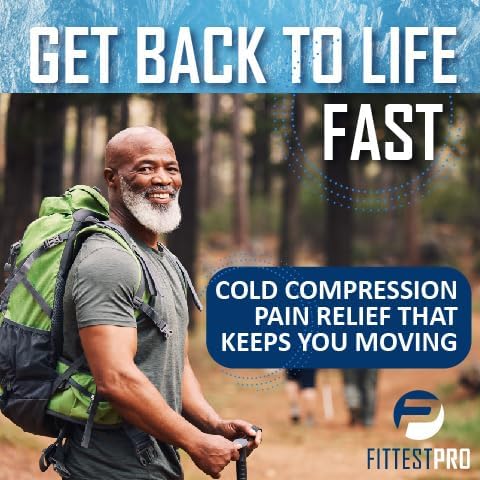 Fittest Pro Shoulder Ice Pack Wrap, HSA or FSA Eligible, Reusable Cold Therapy Wrap for Tendonitis, Swelling, Rotator Cuff, and Recovery