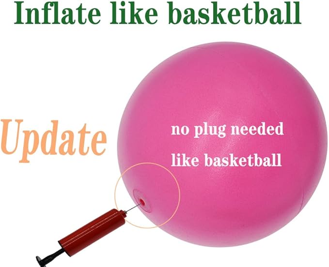 CIZEBO Small Exercise Ball Between Knees, 6 inch Pilates with Needle Pump, 6 in Mini Yoga Ball for Core Physical Therapy PT Workout Fitness Stability