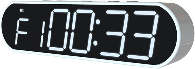 Portable LED Gym Timer, Workout Clock for HIIT Tabata Fitness at Home,Garage,Outdoors. Multiple functionality with Customizable Interval Setting, Easy to Read Display.