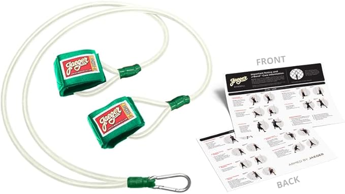 Jaeger J-Bands Resistance Bands for Pitchers. Baseball & Softball Pitching Trainer and Arm Trainer. Pitching Bands for Throwing. Training Equipment with Laminated Instruction Sheet