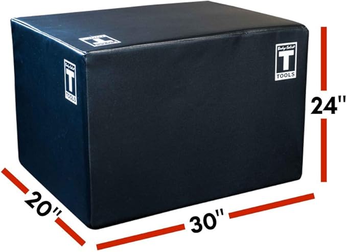 Body-Solid 3-Way Plyometric Box Set - Exercise, Jump, and Step Up Boxes for Training, Gym, Fitness, and Home Workouts - Foam, Adjustable, Soft, and Durable Plyo Boxes (20, 24, 30 Inch)