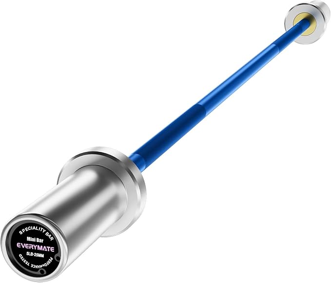 EVERYMATE 5LB Mini Barbell Bar Beginner Women Kid Barbell Total Body Workout Weighted Bar,for Strength Training, for Youth Children New Weightlifting