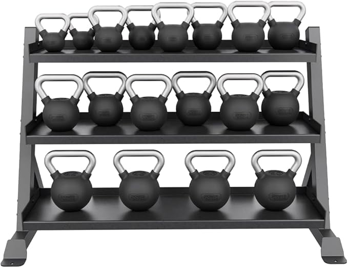 Power Systems Elite Rubber Kettlebell - Premium Molded Rubber & Perfect for Your Training Space