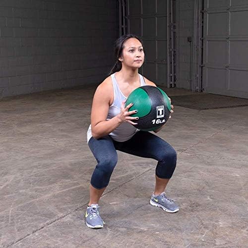 Body-Solid Rubber Medicine Ball - Superior Grip, Textured Surface, Adjustable Air Pressure Fitness Balls - Ideal for Cardio and Core Exercise in Home & Gym Workouts