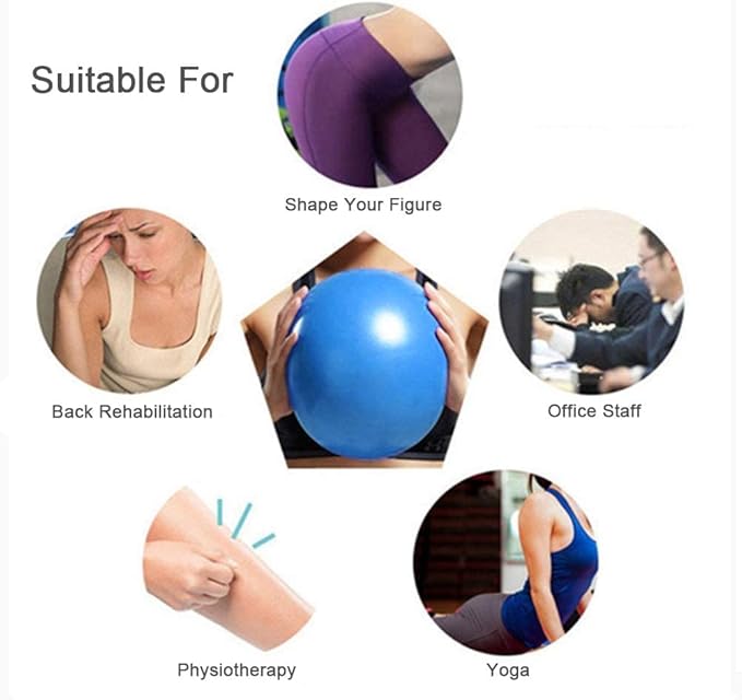 2 Pack Exercise Balls, 8-9 Inch Mini Pilates Yoga Balls, Anti-Burst Small Fitness Balls for Pilates, Yoga, Core Training and Physical Therapy, Improves Balance
