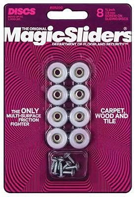 Magic Sliders 08200 Surface Protectors, Furniture Sliding Discs, Screw-On, 3/4-In. Round, 8-Pk. - Quantity 5