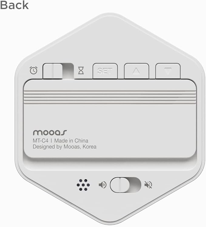 mooas Multi-Hexagon Clock Cube, Digital Clock, Pomodoro Timer, Backlit Display 12/24H Mode Count up & Countdown Timer, Rotating Various Time Presets for Classroom, Gym, Kitchen (Mint)