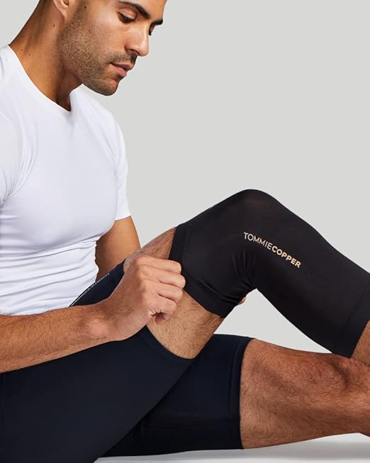 Tommie Copper Unisex Core Compression Knee Sleeve - Black - Small