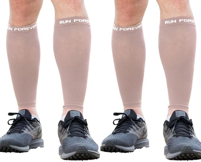 Run Forever Calf Compression Sleeves for Men and Women - Leg Compression Sleeve - Footless Compression Socks for runners