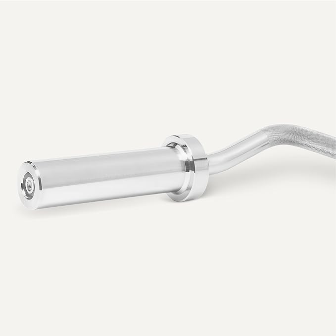 Amazon Basics Olympic 2-Inch Curl Barbell Bar, 47", Chrome