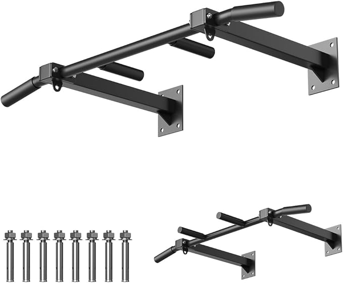 Wall Mount Pull Up Bar, Joist Beam Rafter Mount Pull-up Bar, Ceiling Mounted Chin Up Bar for Home Gym with Punching Bag Hanger