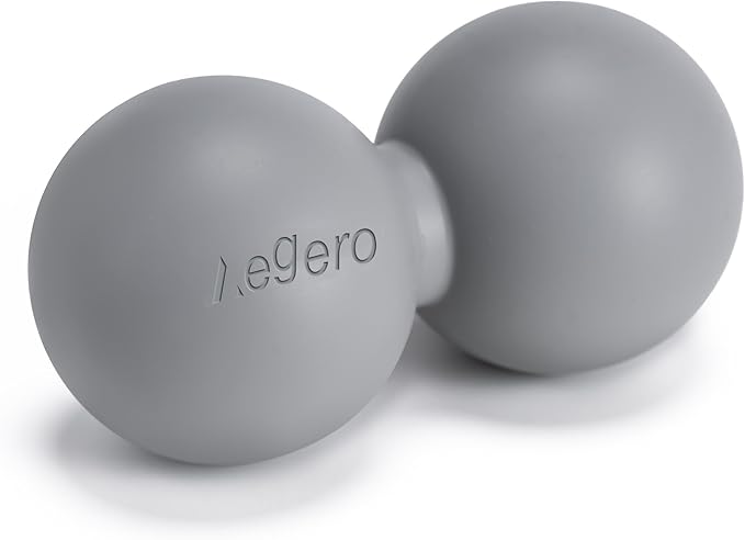 Peanut Massage Ball-Double Lacrosse Massage Ball, Mobility Ball for Myofascial Release,Yoga Therapy,Trigger Point Therapy,Muscle Knots and Acupoint Massage (Grey Firm Ball)