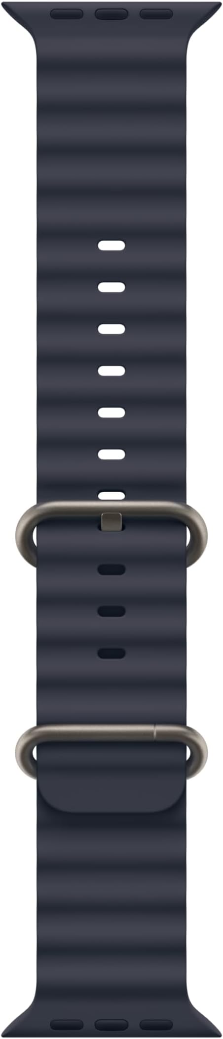 Apple Watch Band - Ocean Band (49mm) - Navy with Natural Titanium Finish - Regular