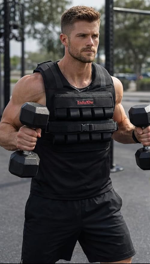 Weighted Vest – Tactical 1000D Cordura Fabric Adjustable Vest for Rucking, Running, Strength Training, Cross fit & Home Workouts