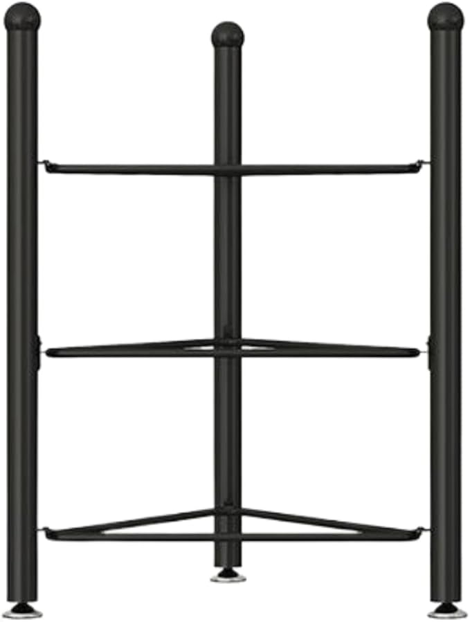 Sturdy Metal 3-Tier Storage Rack, 27.5In Floor Stand Organizer for Bosu, Balance, Slam, Bowling, Medicine Balls in Home Gym and Yoga Studio