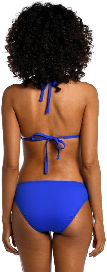 Island Goddess Rouched Halter Bikini Swimsuit Top