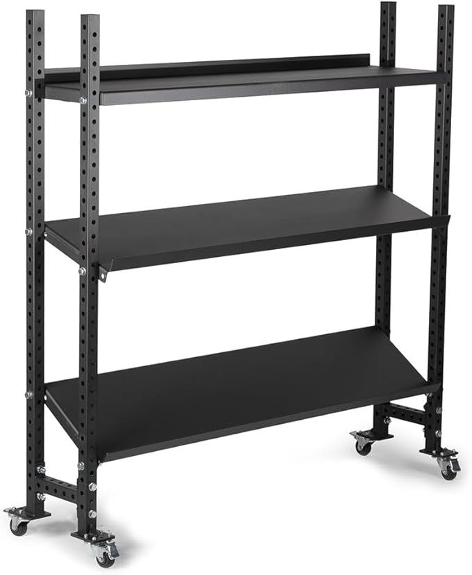 Titan Fitness Elite Series Mass Storage System for Dumbbell Kettlebell Slam Ball Storage, Core Unit, Bolt-On Adjustable Shelves, Home Gym Storage Rack for Workout Equipment