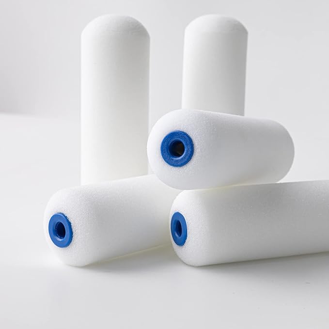 Mister Rui Foam Paint Roller, 50 Pack, 4 Inch Paint Roller, Small Paint Roller, High Density Foam Rollers for Painting, Professional or DIY Use and Home Improvement