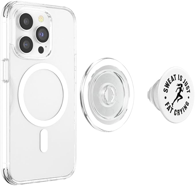 Sweat is just fat crying PopSockets PopGrip for MagSafe
