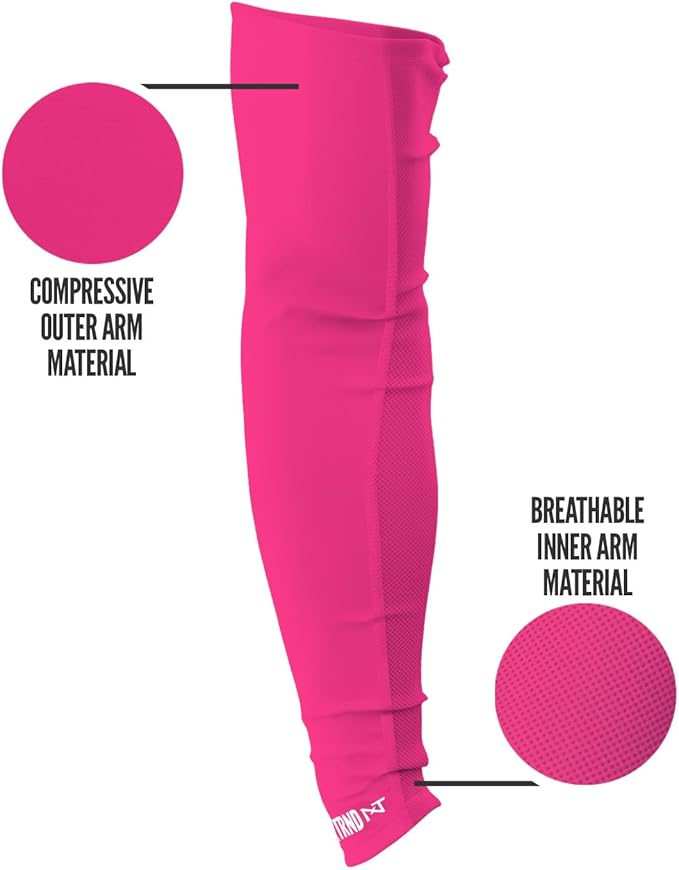 1 Pair Nxtrnd Compression Arm Sleeves for Men, Breathable Football, Basketball, Baseball Accessory, Adult & Kids