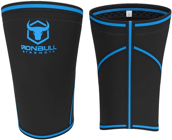 Iron Bull Strength Knee Sleeves 7mm (1 Pair) - Compression Brace & Knee Sleeve For Weightlifting, Powerlifting & Cross Training - Knee Support for Squats - Men & Women