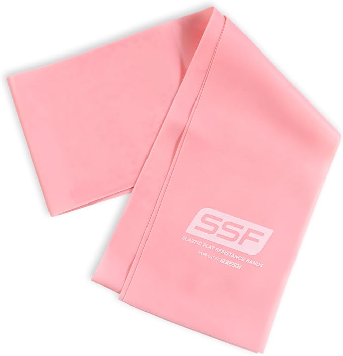 Serious Steel Fitness Flat Resistance Bands for Upper and Lower Body Strength Training and Exercise. (Non-Latex Flat Physical Therapy Exercise Bands - 4" x 25 Yards or 4" x 5 Feet)