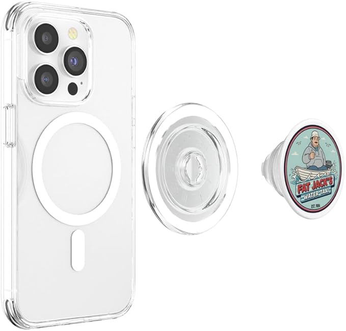 Fat Jack’s Water Taxi | 80s Mermaid Comedy Vintage Logo PopSockets PopGrip for MagSafe