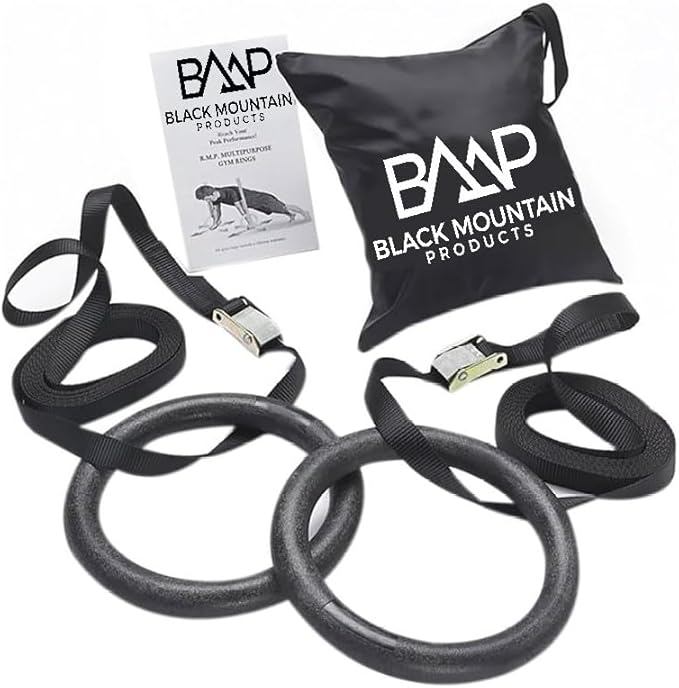 Black Mountain Products 1200lbs Rated Multi-Use Exercise Gymnastics Rings
