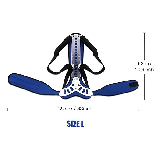 Adjustable Spine Posture Corrector for Back Support,2026 New Full Scoliosis Back Brace Posture Corrector for Kyphosis and Vertebral Compression Fracture Men and Women (Blue, Large)