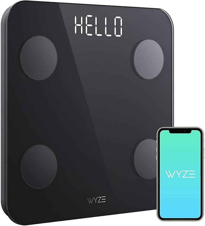 Wyze Smart Scale for Body Weight and Fat, Digital Bathroom Scale, Weighing Machine for People's Muscle BMI, Bluetooth Electronic Body Composition Monitor, 400lb