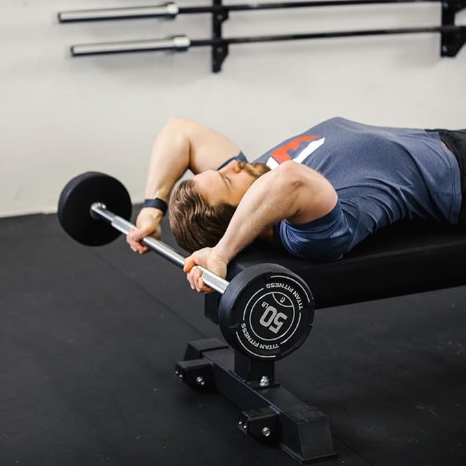 Rubber Curl Fixed Barbells, Pre-Loaded Weight Bar for Strength Training & Weightlifting