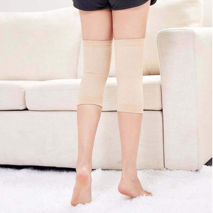 JUMISEE (One Pair Cotton Knee Sleeves for Knee Support, Circulation Improvement & Pain Relief Compression Knee Brace