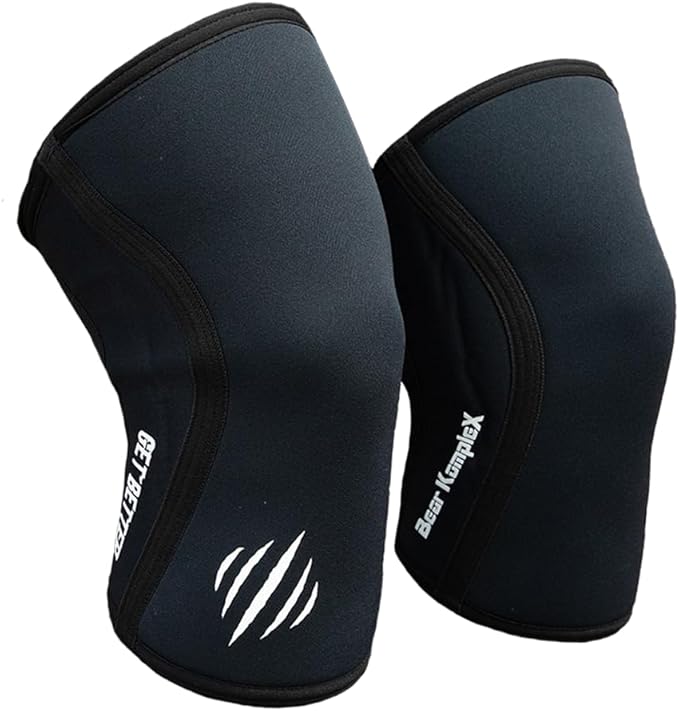 Bear KompleX Knee Sleeves for Men & Women - 5mm/7mm Compression & Heat Retention Neoprene Compression Knee Brace for Weightlifting, Squats & Powerlifting
