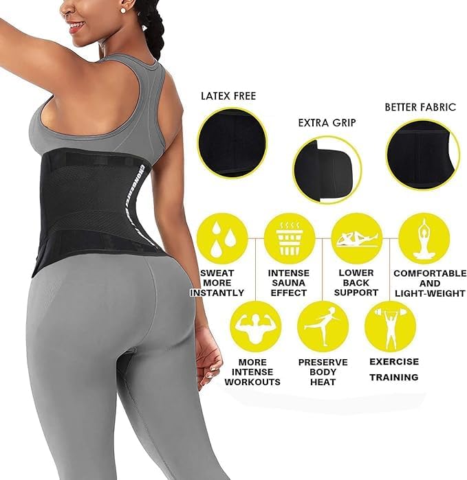 ChongErfei Waist Trainer Belt for Women Man - Waist Trimmer Ab Belt - Tummy Control Body Shaper