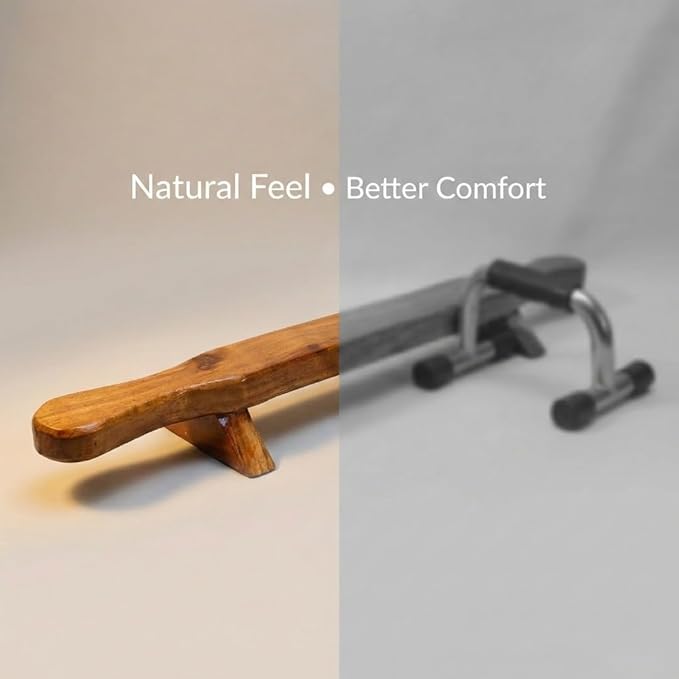 KD Willmax Shena Push Up Bar and Meel Indian Club | Wooden Strength Training Equipment