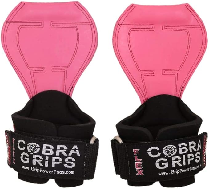 Cobra Grips Flex Model Weight Lifting Gloves Heavy Duty Straps Alternative Power Lifting Hooks for Deadlifts with Padded Wrist Wrap Support Bodybuilding