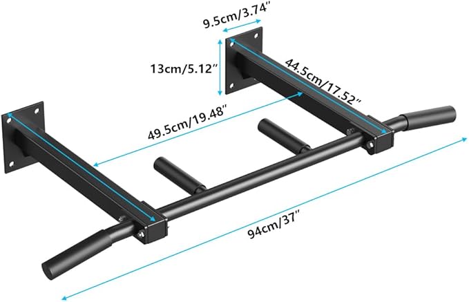 Wall Mount Pull Up Bar, Joist Beam Rafter Mount Pull-up Bar, Ceiling Mounted Chin Up Bar for Home Gym with Punching Bag Hanger