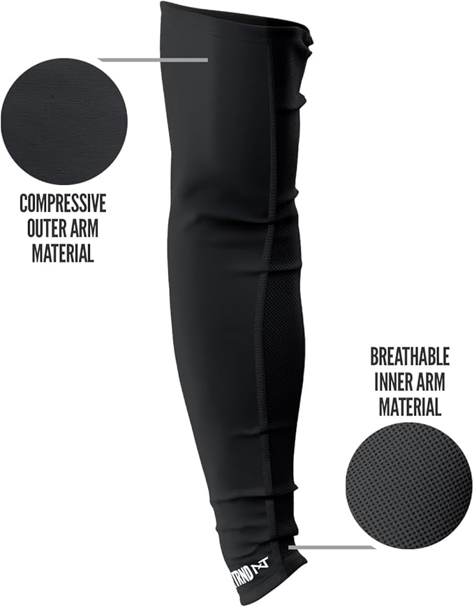 1 Pair Nxtrnd Compression Arm Sleeves for Men, Breathable Football, Basketball, Baseball Accessory, Adult & Kids