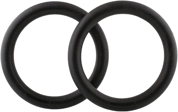 CLISPEED D Ring 2pcs Workout Ring Muscular Cross-Training Strength Bodybuilding Plastic Training Replacement Rings Gymnastic Bodyweight Black for Workouts Cross Gym Fitness