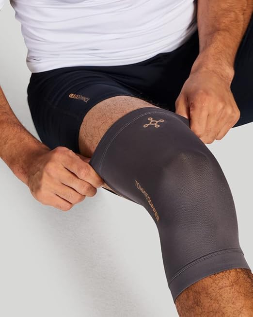 Tommie Copper Unisex Core Compression Knee Sleeve, Slate Grey, XXX-Large