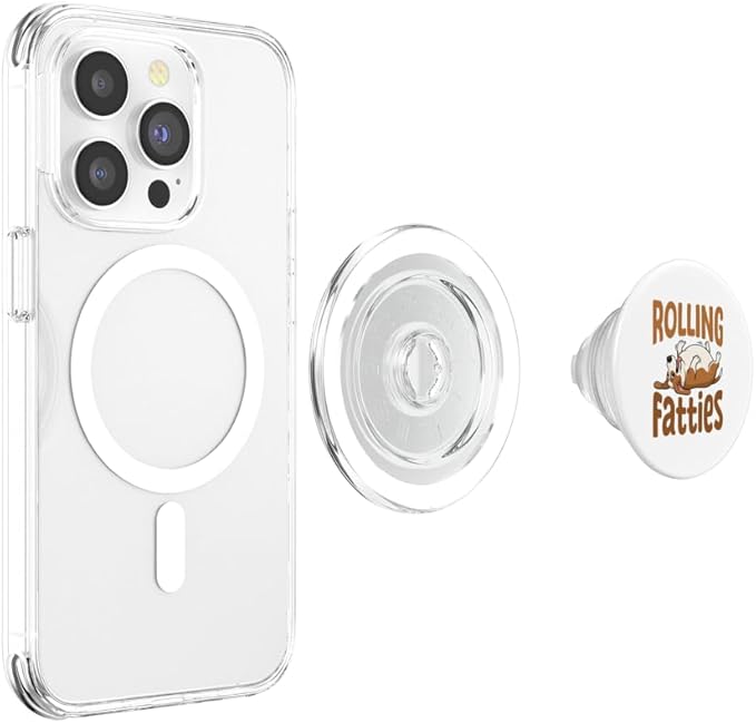 Rolling Fatties Basset Hound Funny Dog Lover Owner PopSockets PopGrip for MagSafe