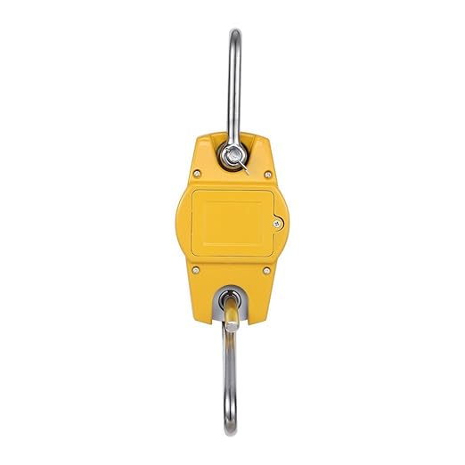 Klau Mini Hoist 300 kg / 600 lb Crane Scale Industrial Heavy Duty Digital Hanging Scales Yellow for Home Farm Factory Hunting