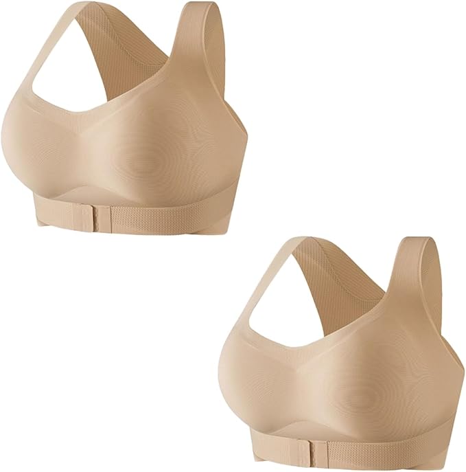 Posture Bras for Women Front Closure Cross Back Wireless Posture Corrector Bra Support Push Up No Underwire Bralettes 2026
