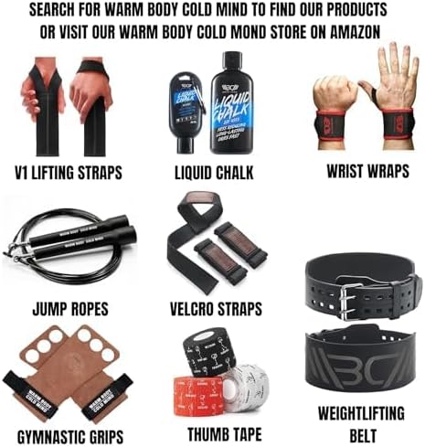 WARM BODY COLD MIND 1.85" Weightlifting Thumb Tape - Hook Grip Tape for Powerlifting, Cross Training, Gym Tape, Workout, Weight Lifting Tape, Athletic Finger Wrap (24 Rolls Mix)
