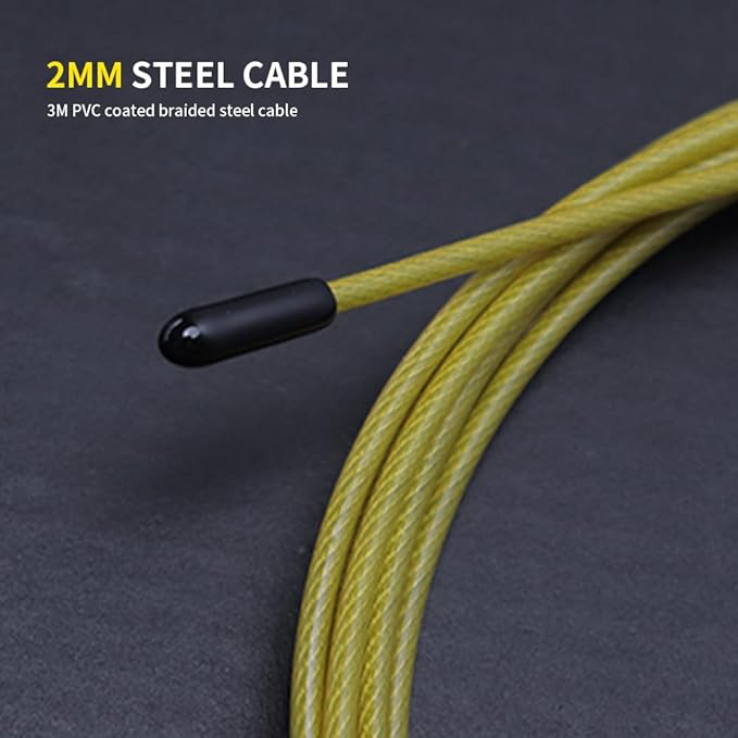 Speed Jump Rope for Men Women, Hererope Speed Rope With Dual Bearing System, 2 Cables, Adjustable Jump Rope for Boxing, CrossFit, HIIT & Strength TrainingDouble Unders, Fitness Workouts Training