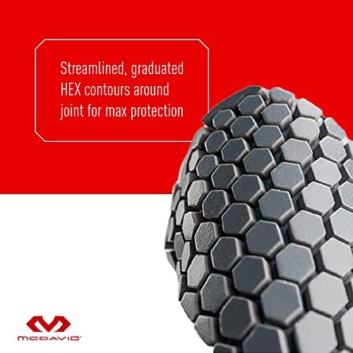 Knee Compression Sleeves: McDavid Hex Knee Pads Compression Leg Sleeve for Basketball, Volleyball, Weightlifting, and More - Pair of Sleeves