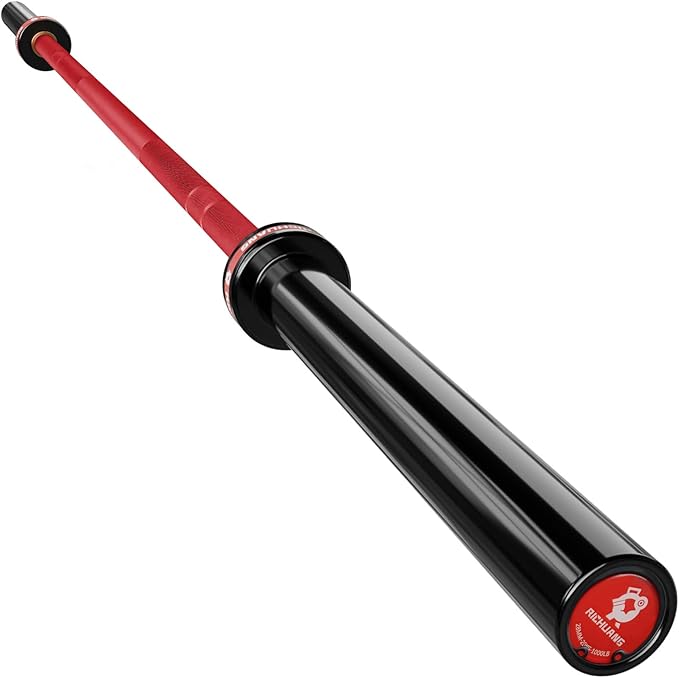 7ft Olympic Barbell, Weightlifting Barbell 28mm 45lb - 500/700/1000lbs Capacity with Smooth Spinning Sleeves, Olympic Bar Fits 2" Olympic Plates, for Snatch Clean Jerk - Home Gym Training