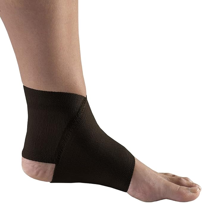 Champion Figure-8 Ankle Support, Light Elastic Compression Brace, Muscle Joint Recovery, Black, Small