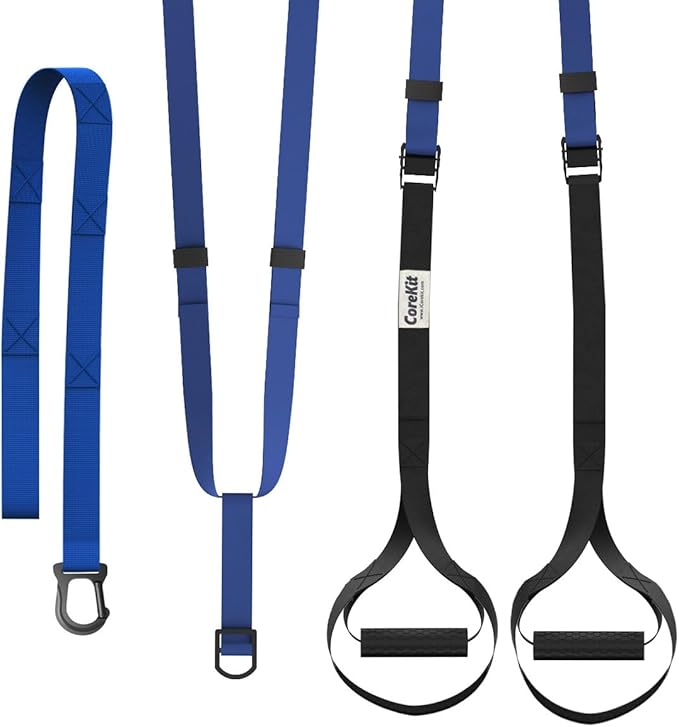 Bodyweight Straps for Home Workouts, Full-Body Resistance Training Kit for Strength, Powerlifting, and Core Exercise